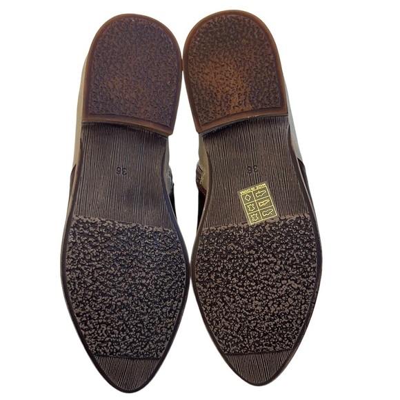 Like New Antelope Leather Metallic Ankle Boot - Picture 8 of 11